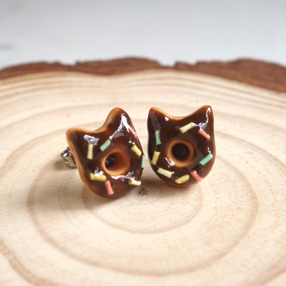 Cat Donut Ear Studs