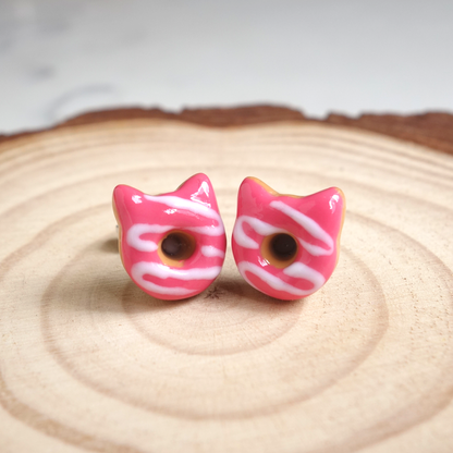 Cat Donut Ear Studs