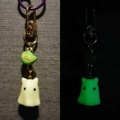 Cat Ghost Keychain