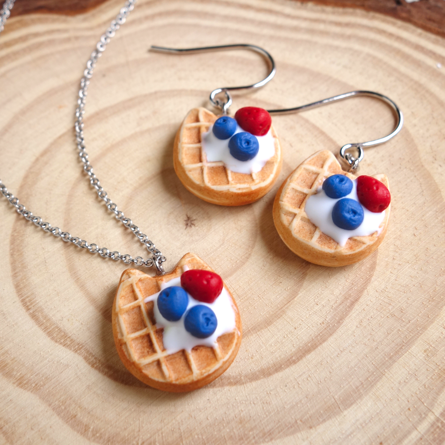 Cat Waffle Earrings