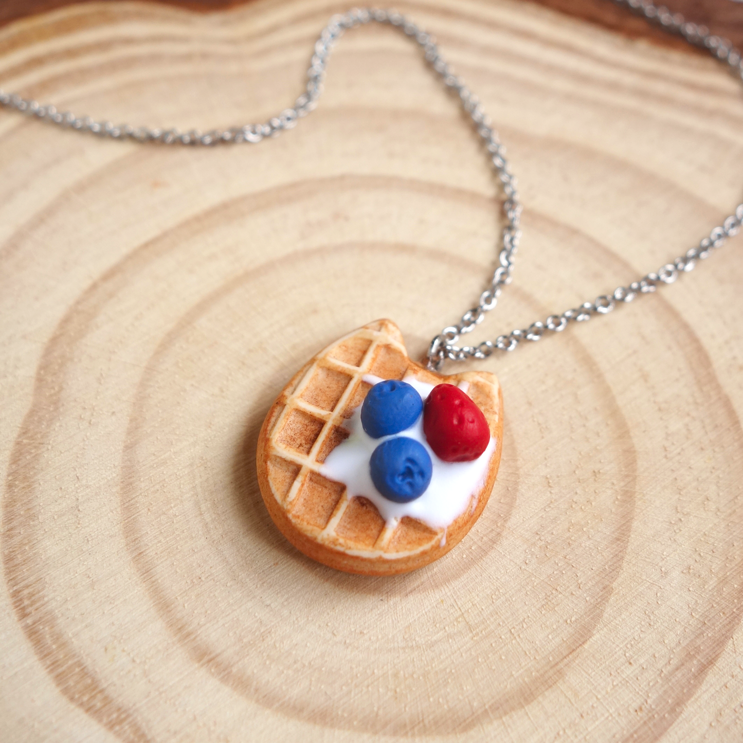 Cat Waffle Necklace