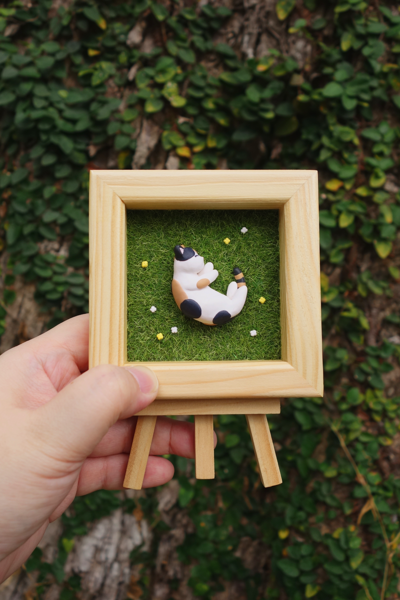 Afternoon Nap III - Framed Clay Artwork